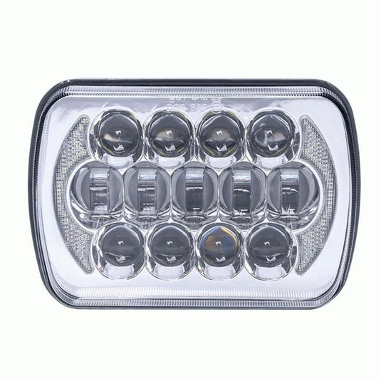 Premium 5 by 7 Sealed Beam LED Headlight Chrome Housing 5"x7"