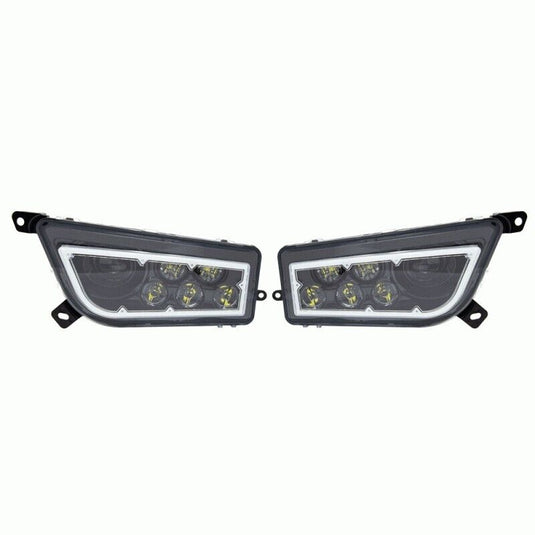 EXTREME LED HALO HEADLIGHTS FOR 2015 POLARIS RZR 900 BLUETOOTH COLOR CHANGE