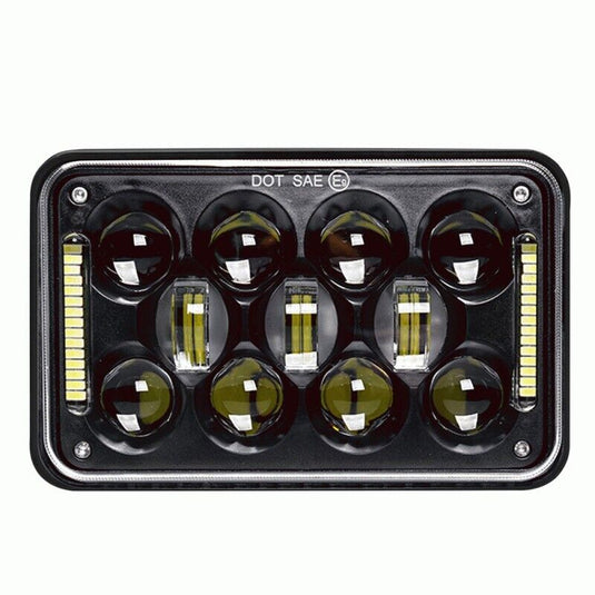 4x6 Sealed Beam Headlight LED Headlight Black Housing Set of 2 High Quality