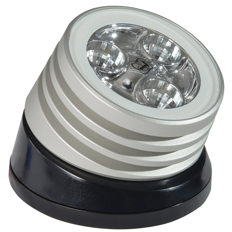 Load image into Gallery viewer, Lumitec Zephyr LED Spreader/Deck Light -Brushed, Black Base - White Non-Dimming [101326]
