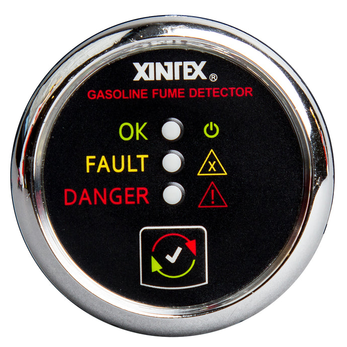 Fireboy-Xintex Gasoline Fume Detector - Chrome Bezel - 12/24V [G-1C-R]