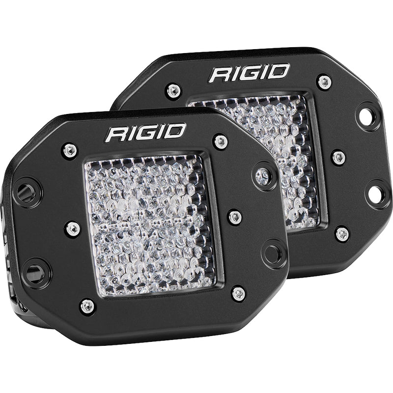 Load image into Gallery viewer, RIGID Industries D-Series PRO - Flush Mount - Diffused - Pair - Black [212513]
