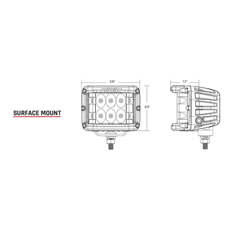 Load image into Gallery viewer, RIGID Industries D-SS PRO Flood LED Surface Mount - Pair - White [862113]
