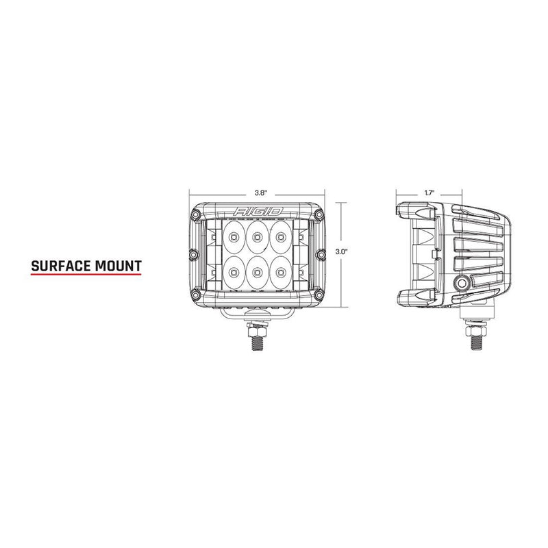Load image into Gallery viewer, RIGID Industries D-SS Series PRO Spot LED Surface Mount - Pair - White [862213]
