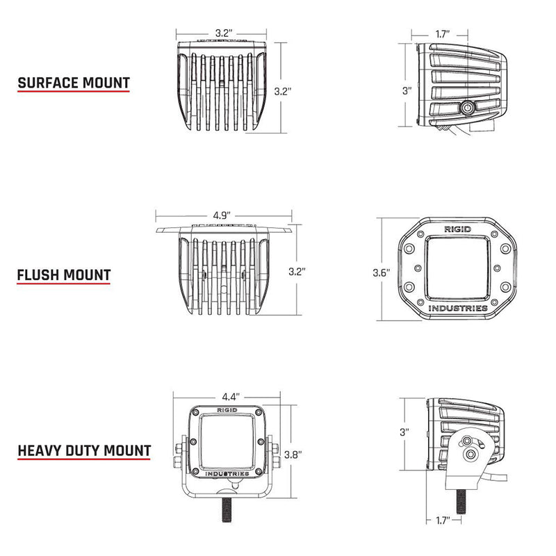 Load image into Gallery viewer, RIGID Industries D-Series PRO Hybrid-Spot LED - Pair - Black [202213]
