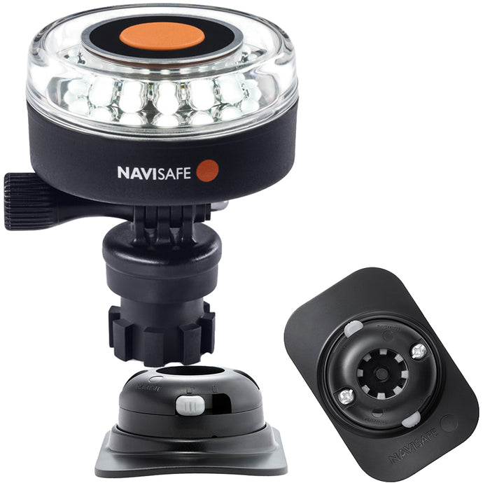 Navisafe Navilight 360 2NM White w/Navimount Base  RIB Mount - Black [040KIT2]