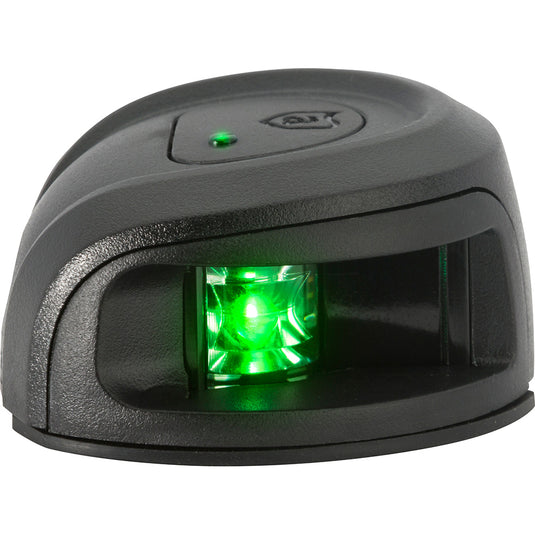 Attwood LightArmor Deck Mount Navigation Light - Black Composite - Starboard (green) - 2NM [NV2012PBG-7]