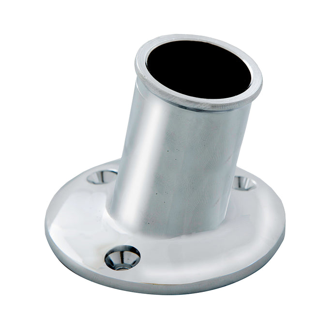 Whitecap Top-Mounted Flag Pole Socket CP/Brass - 1