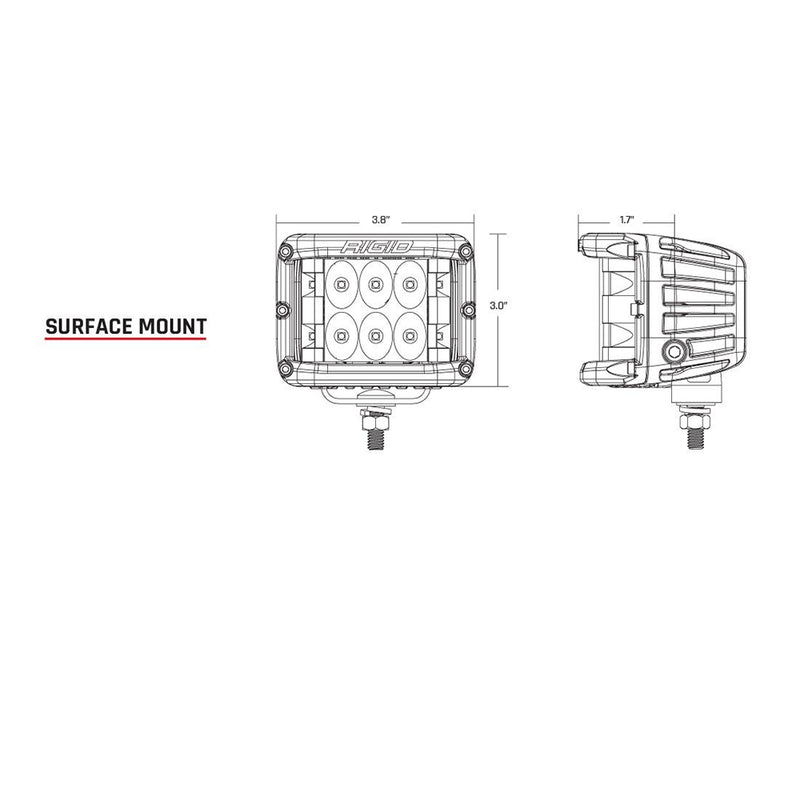 Load image into Gallery viewer, RIGID Industries D-SS Series PRO Spot Surface Mount - Pair - Black [262213]
