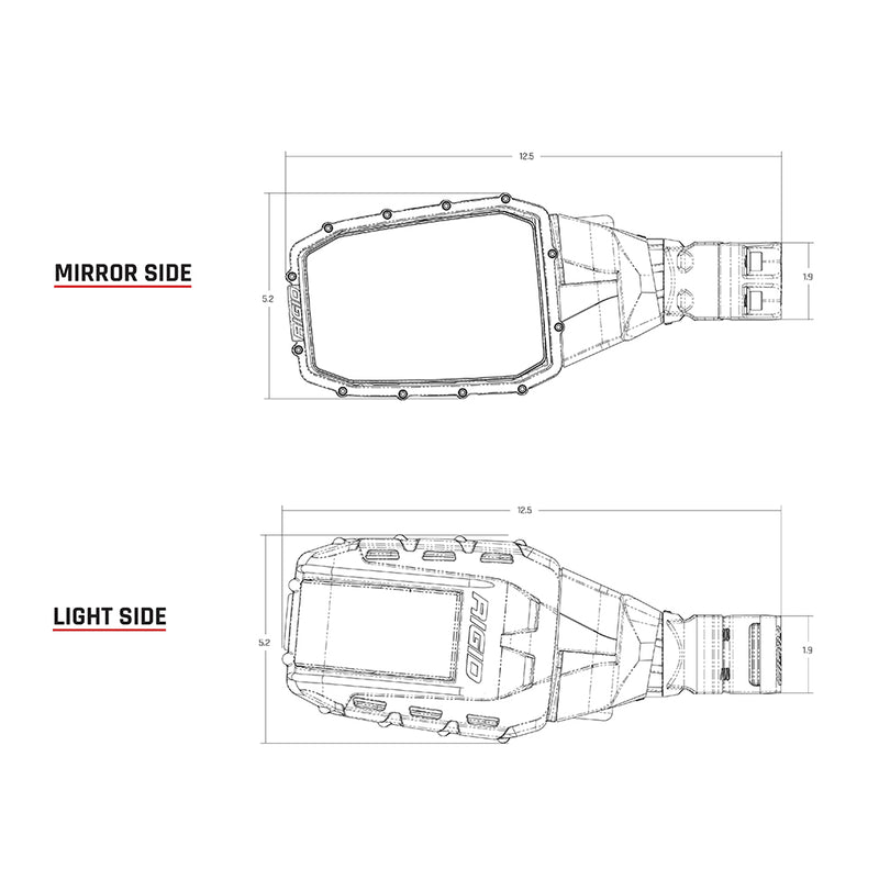 Load image into Gallery viewer, RIGID Industries Reflect Mirror Light - Black (Pair) [64011]
