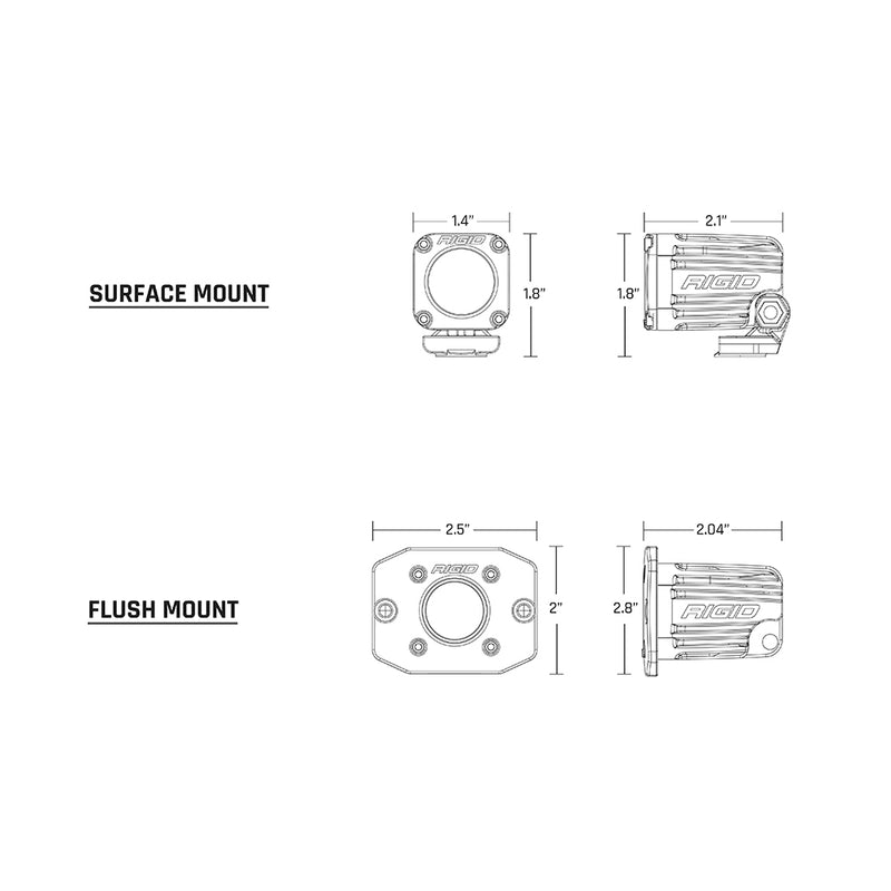 Load image into Gallery viewer, RIGID Industries Ignite Surface Mount Diffused - Pair - Black [20541]
