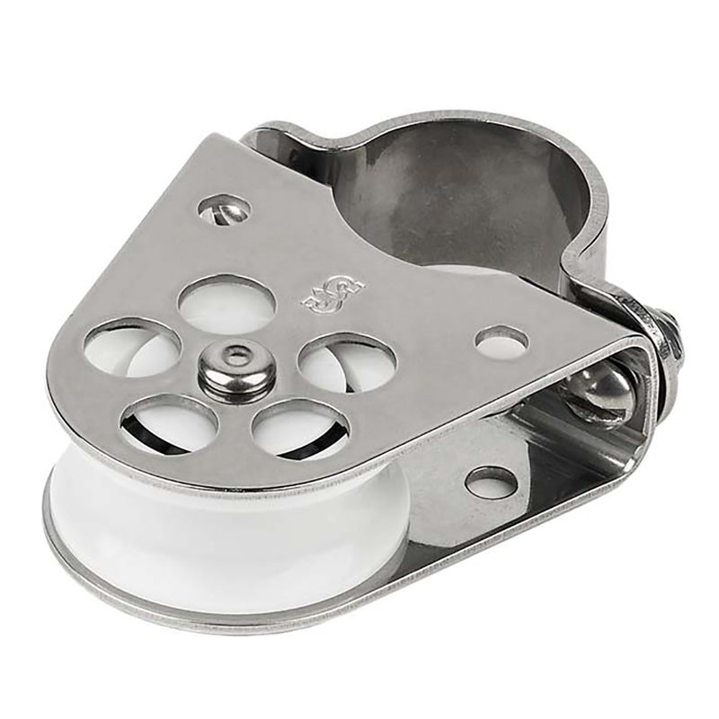 Load image into Gallery viewer, Schaefer Clamp-On Furling Line Stanchion Lead Block - 1&quot; Ball Bearing [300-34]
