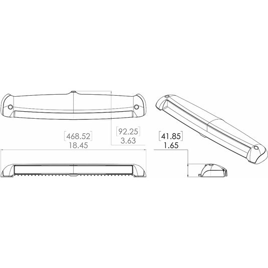 Lumitec Razor Light Bar - Spot - Flush Mount - White [101587]