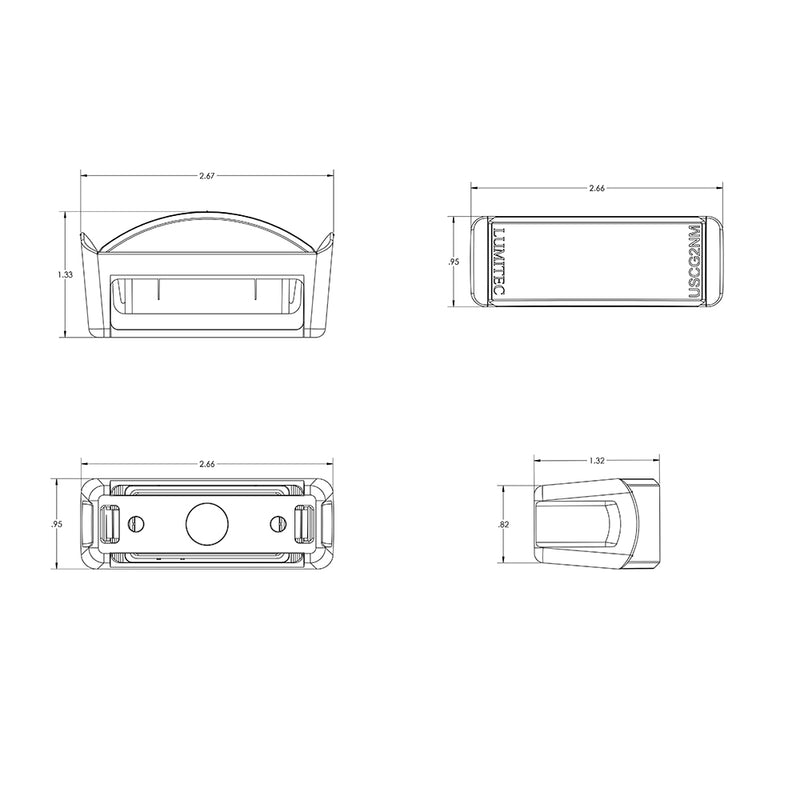 Load image into Gallery viewer, Lumitec Contour Series Inset Navigation Light - Stern White [101576]
