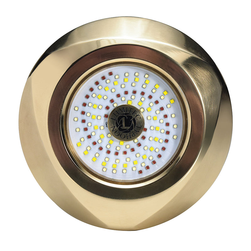 Load image into Gallery viewer, Lumitec SeaBlaze Typhoon Underwater Bronze Thru-Hull LED Light - White/Blue [101448]
