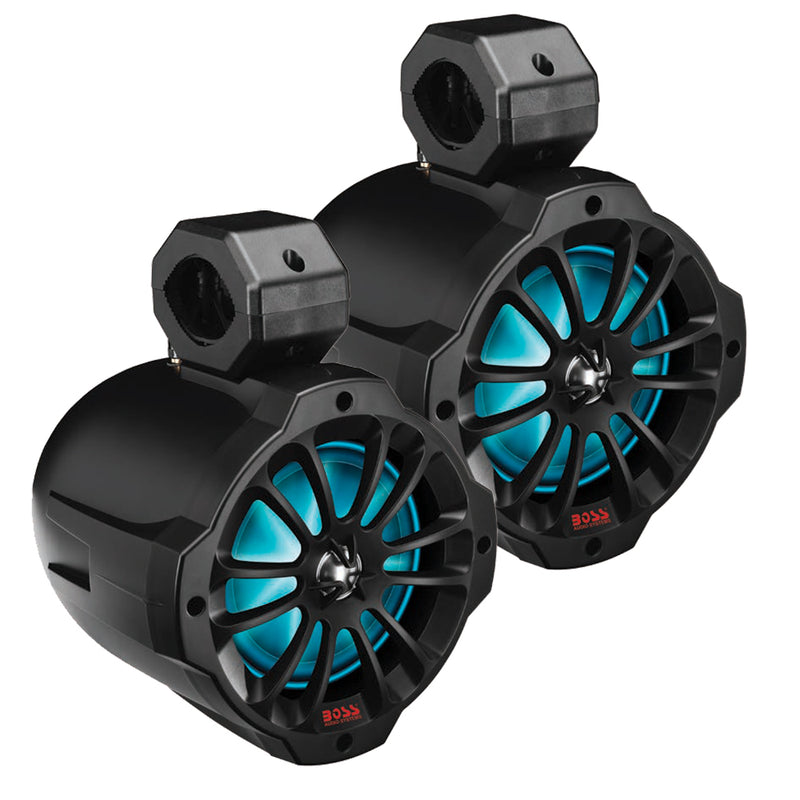 Load image into Gallery viewer, Boss Audio 6.5&quot; B62RGB Amplified RGB Waketower Speakers - Matte Black - 750W [B62RGB]
