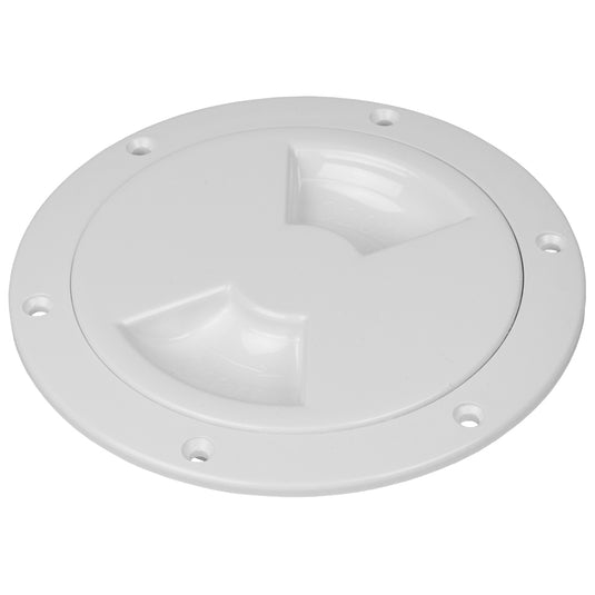 Sea-Dog Smooth Quarter Turn Deck Plate - White - 8