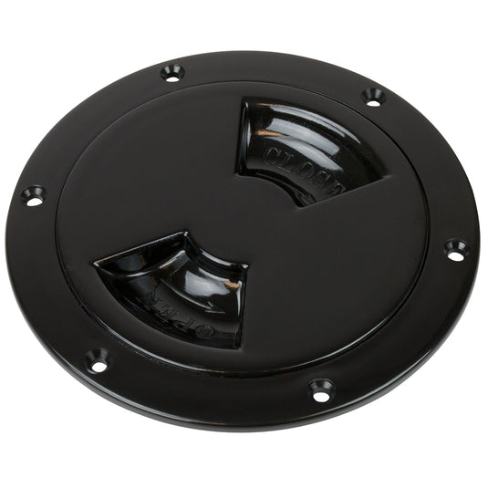 Sea-Dog Smooth Quarter Turn Deck Plate - Black - 8