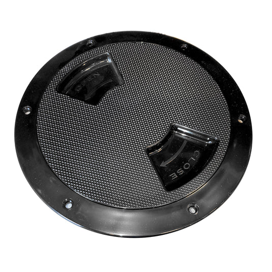 Sea-Dog Textured Quarter Turn Deck Plate - Black - 8