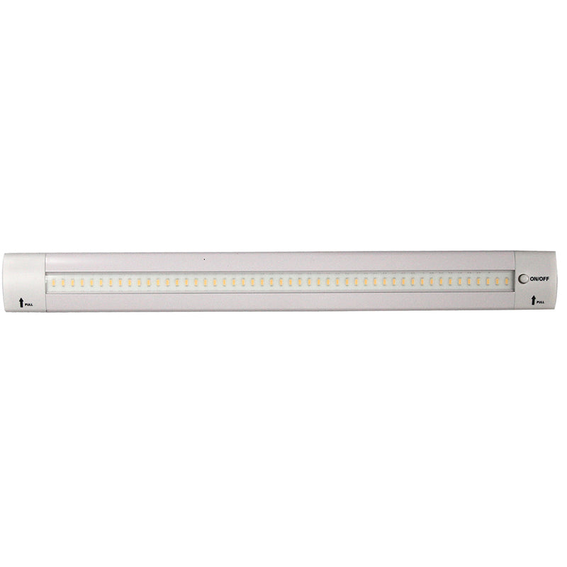 Load image into Gallery viewer, Lunasea 12&quot; Adjustable Angle LED Light Bar - w/Push Button Switch - 12VDC - Warm White [LLB-32KW-01-M0]
