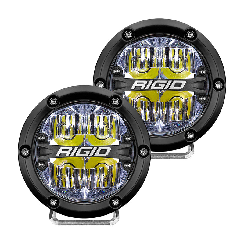 Load image into Gallery viewer, RIGID Industries 360-Series 4&quot; LED Off-Road Fog Light Drive Beam w/White Backlight - Black Housing [36117]

