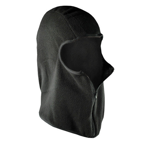 BALACLAVA, MICROFLEECE W/ZIPPER, BLACK