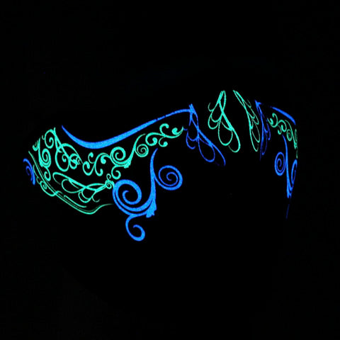 HALF MASK, NEOPRENE, GLOW IN THE DARK, VENETIAN