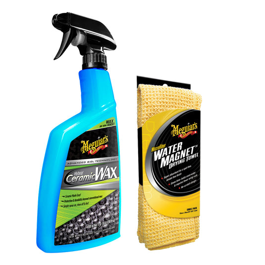 Meguiars Hybrid Ceramic Wax w/Water Magnet Microfiber Drying Towel - 22