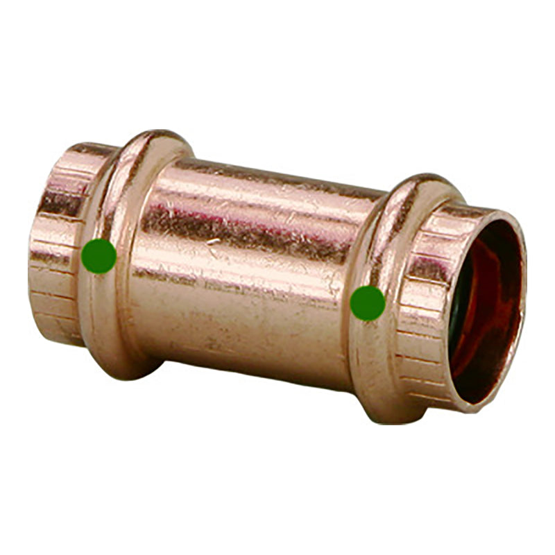 Load image into Gallery viewer, Viega ProPress 1/2&quot; Copper Coupling w/o Stop - Double Press Connection - Smart Connect Technology [78172]
