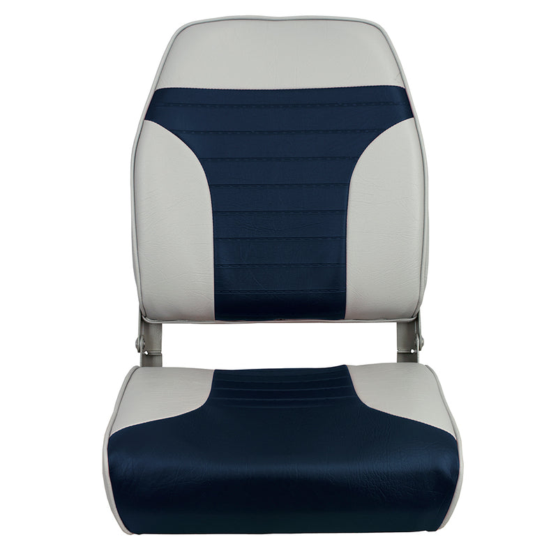 Load image into Gallery viewer, Springfield High Back Multi-Color Folding Seat - Blue/Grey [1040661]
