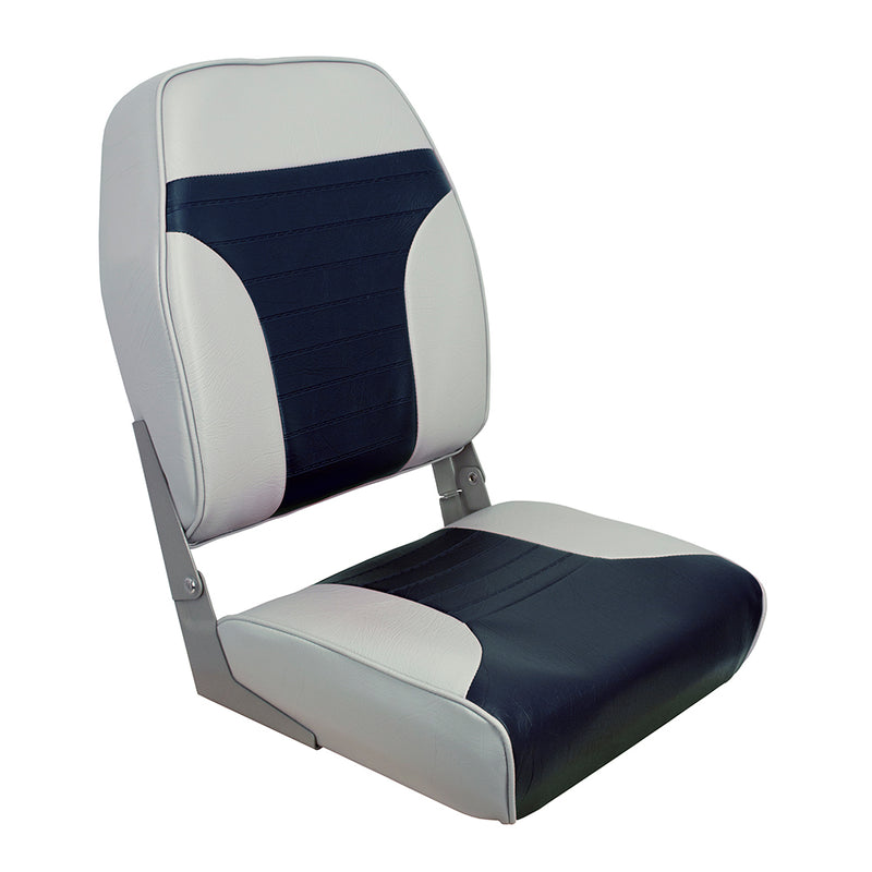 Load image into Gallery viewer, Springfield High Back Multi-Color Folding Seat - Blue/Grey [1040661]
