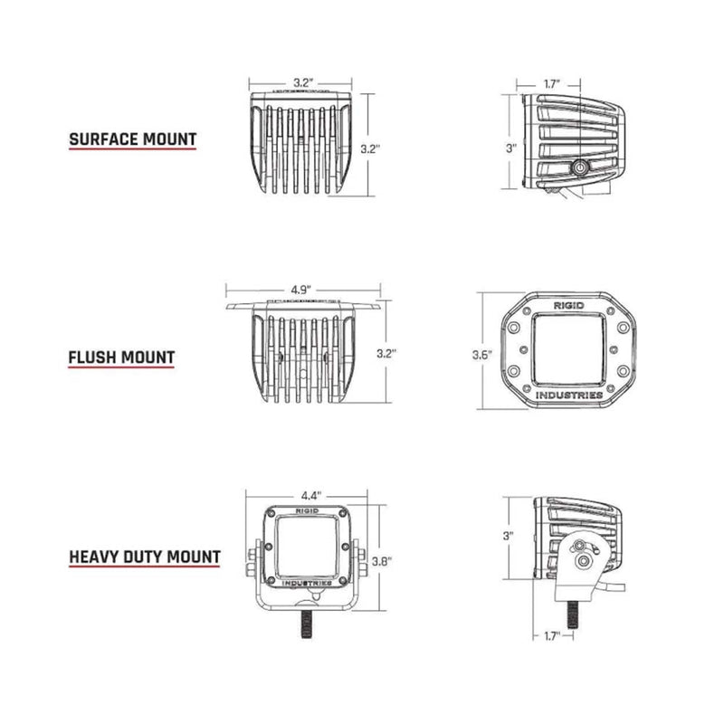 Load image into Gallery viewer, RIGID Industries D-Series Pro Dually Spot Surface Mount Pair - Midnight Edition [202213BLK]
