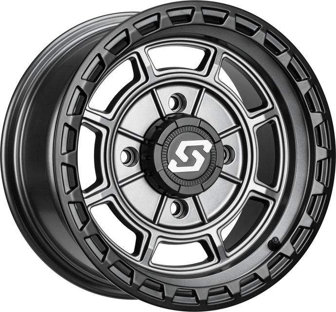 RIFT WHEEL 14X7 4/156 5+2 (+10MM) CARBON GREY A22CG-47056+10S image 1