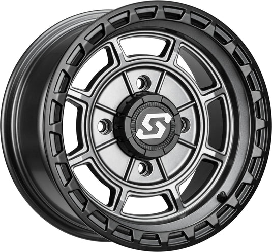 RIFT WHEEL 14X7 4/156 5+2 (+10MM) CARBON GREY A22CG-47056+10S image 1
