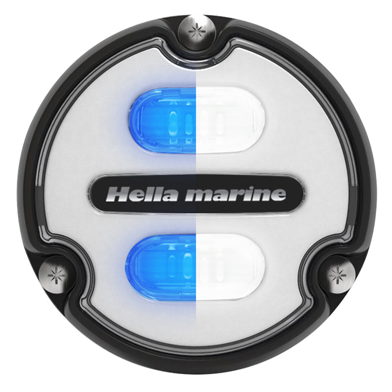 Load image into Gallery viewer, Hella Marine Apelo A1 Blue White Underwater Light - 1800 Lumens - Black Housing - White Lens [016145-011]
