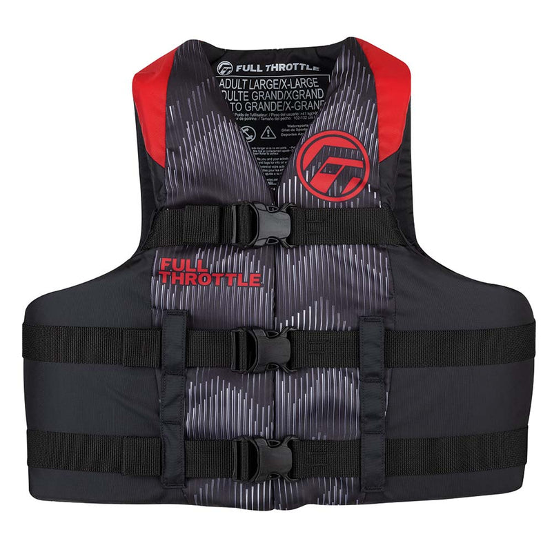 Load image into Gallery viewer, Full Throttle Adult Nylon Life Jacket - 4XL/7XL - Red/Black [112200-100-110-22]
