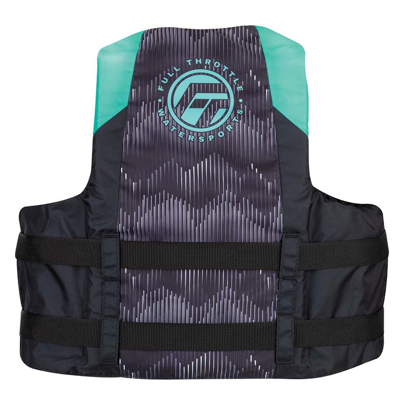 Load image into Gallery viewer, Full Throttle Adult Nylon Life Jacket - S/M - Aqua/Black [112200-505-030-22]
