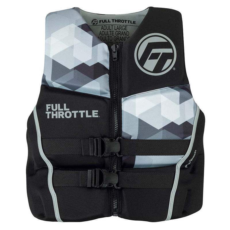 Load image into Gallery viewer, Full Throttle Mens Rapid-Dry Flex-Back Life Jacket - L - Black/Grey [142500-701-040-22]
