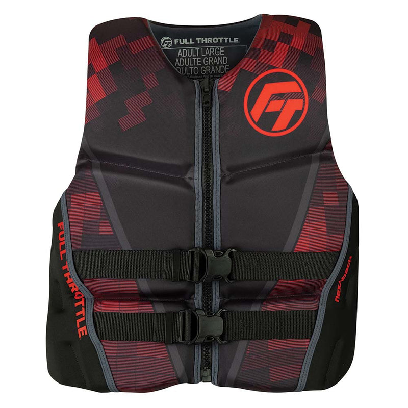 Load image into Gallery viewer, Full Throttle Mens Rapid-Dry Flex-Back Life Jacket - 2XL - Black/Red [142500-100-060-22]
