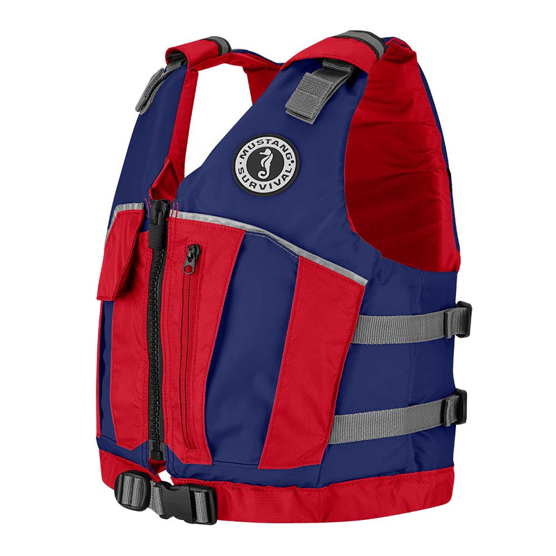 Load image into Gallery viewer, Mustang Youth Reflex Foam Vest - Navy Blue/Red [MV7030-80-0-216]
