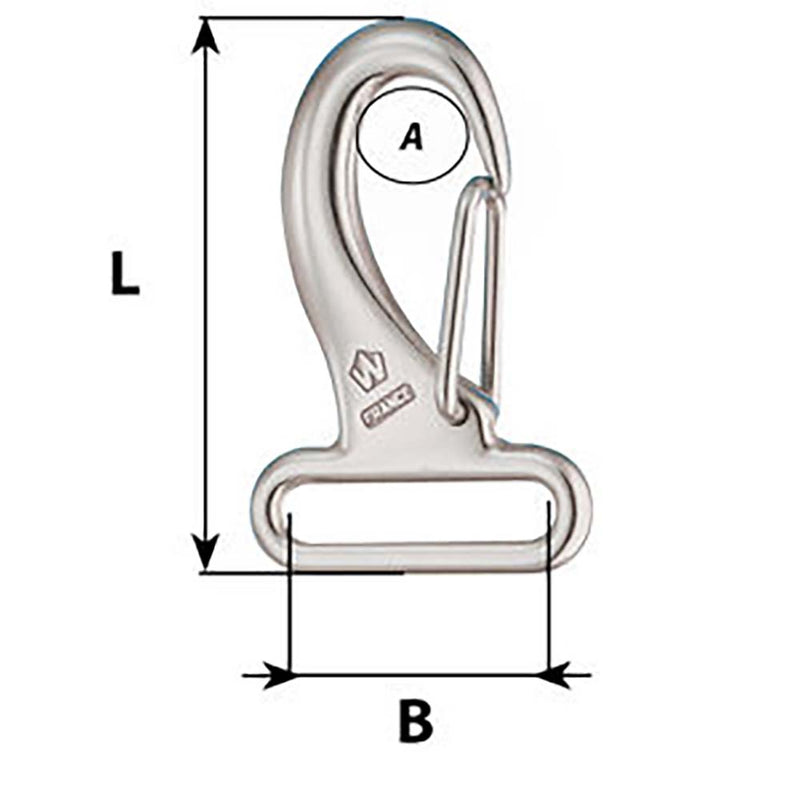 Load image into Gallery viewer, Wichard Webbing Snap Hook - 30mm - Length 60mm [02284]
