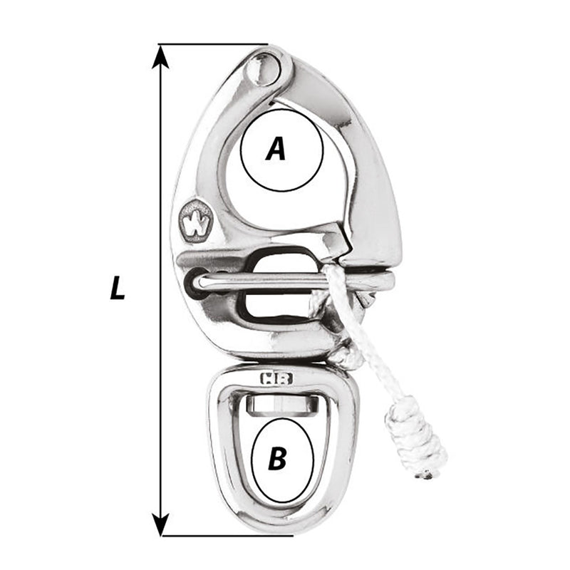 Load image into Gallery viewer, Wichard HR Quick Release Snap Shackle w/Swivel Eye - Length 2-3/4&quot; [02673]
