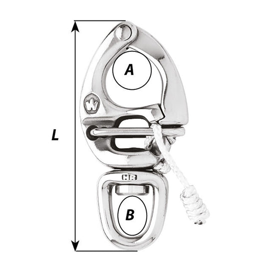 Wichard HR Quick Release Snap Shackle w/Swivel Eye - Length 2-3/4