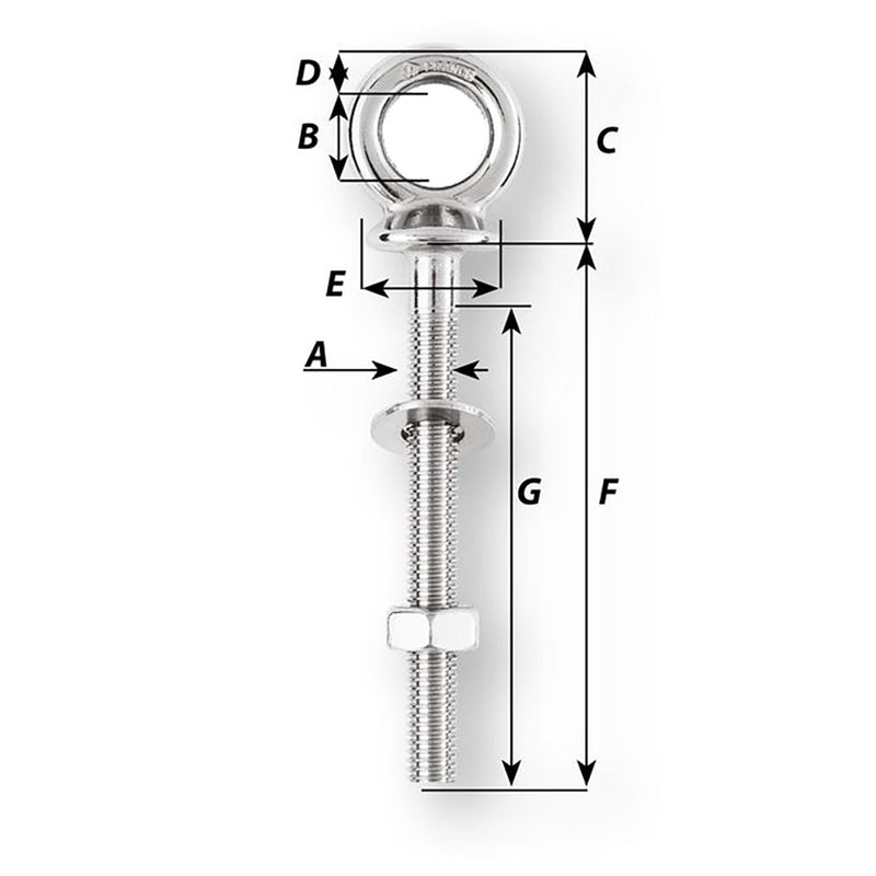 Load image into Gallery viewer, Wichard Eye Bolt - Diameter 15/32&quot; - Length 1-9/16&quot; [06490]
