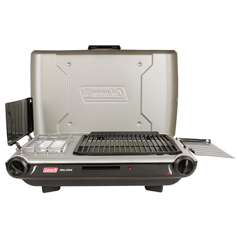 Load image into Gallery viewer, Coleman Deluxe Tabletop Propane 2-in-1 Grill/Stove - 2 Burner [2000038016]
