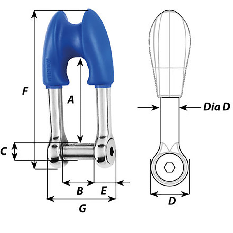 Load image into Gallery viewer, Wichard Thimble Shackle Allen Head Pin - 10mm Diameter - 13/32&quot; [01395]
