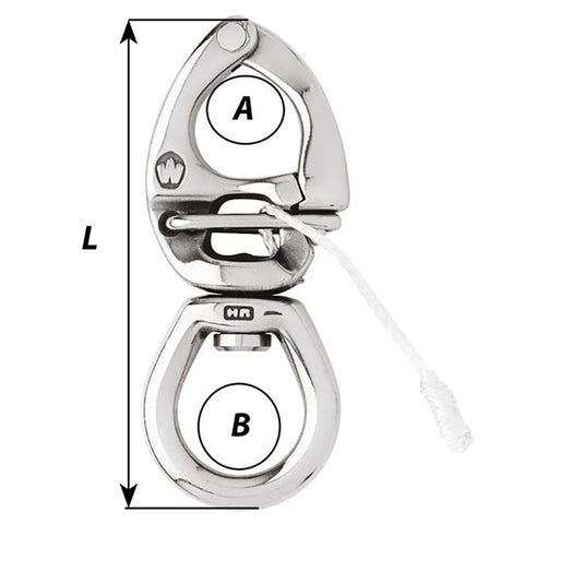 Wichard HR Quick Release Snap Shackle With Large Bail-110mm Length - 4-21/64