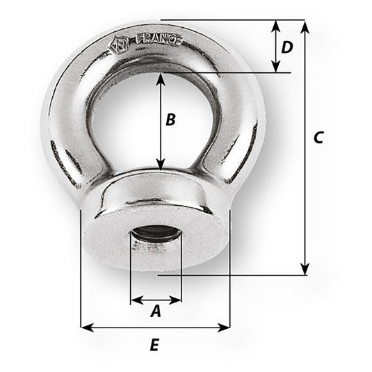 Wichard 6mm Eye Nut - 1/2