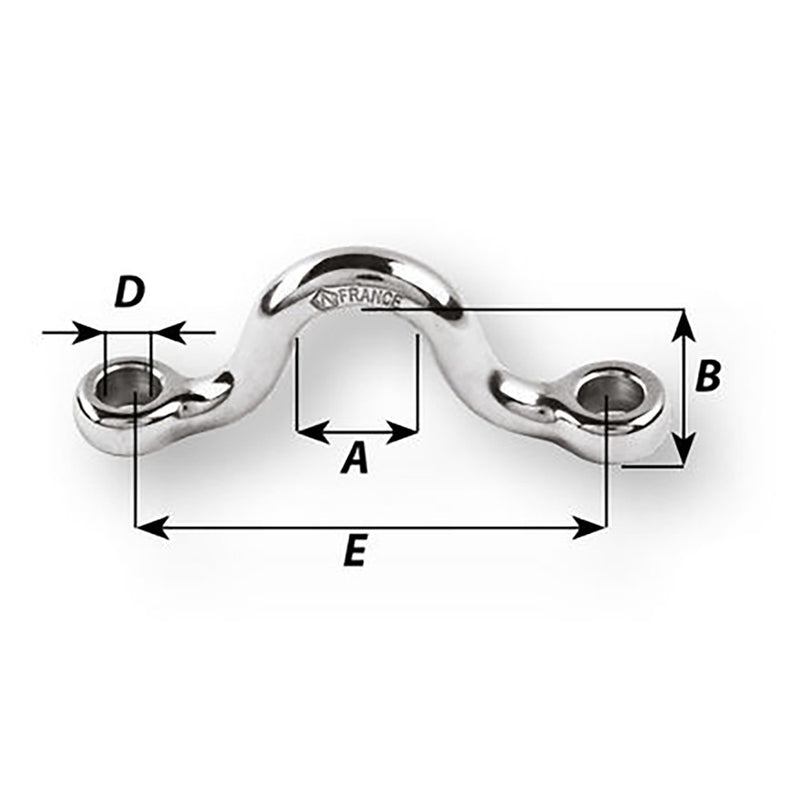 Load image into Gallery viewer, Wichard Eye Strap - 4mm Diameter - 5/32&quot; - 30mm Spacing - 1-17/64 [09201]
