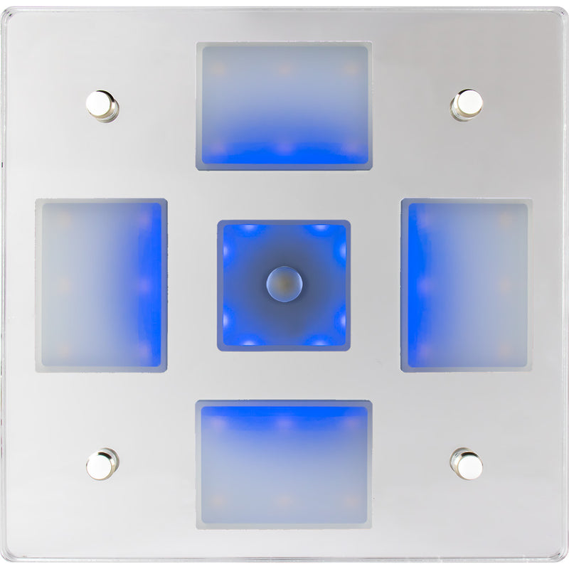 Load image into Gallery viewer, Sea-Dog Square LED Mirror Light w/On/Off Dimmer - White  Blue [401840-3]
